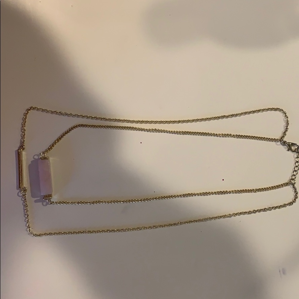 Layered gem necklace